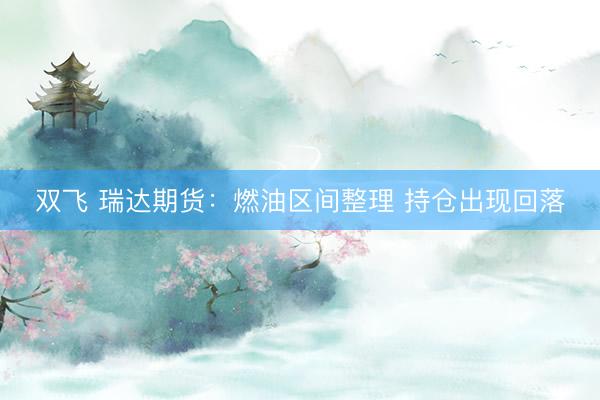 双飞 瑞达期货：燃油区间整理 持仓出现回落