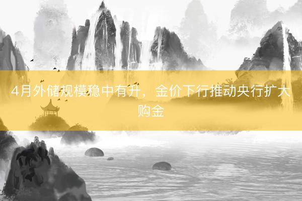 4月外储规模稳中有升，金价下行推动央行扩大购金