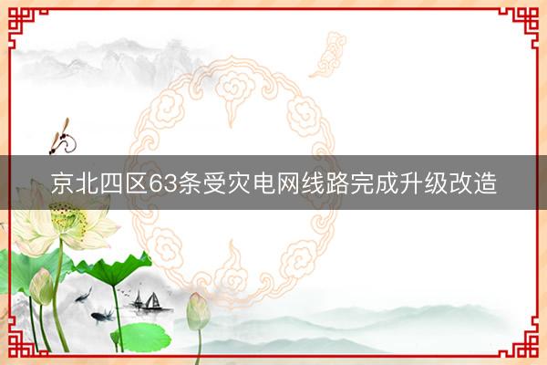 京北四区63条受灾电网线路完成升级改造