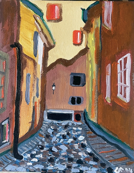 张力奋油画插画  作者供图