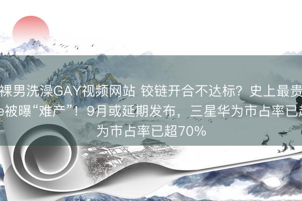 裸男洗澡GAY视频网站 铰链开合不达标？史上最贵iPhone被曝“难产”！9月或延期发布，三星华为市占率已超70%