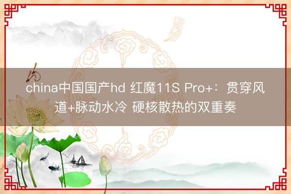china中国国产hd 红魔11S Pro+:贯穿风道+脉动水冷 硬核散热的双重奏