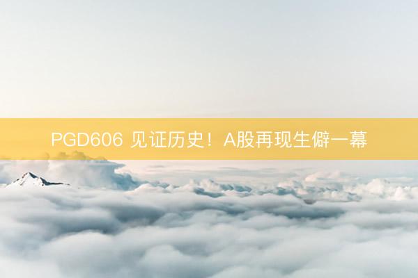 PGD606 见证历史！A股再现生僻一幕