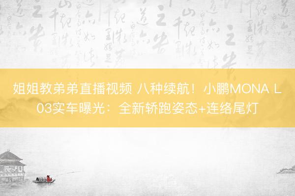 姐姐教弟弟直播视频 八种续航！小鹏MONA L03实车曝光：全新轿跑姿态+连络尾灯
